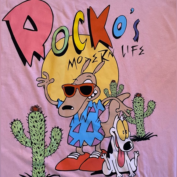 ROCKOS MODERN LIFE PINK GRAPHIC TEE SIZE 2XL - Picture 1 of 5